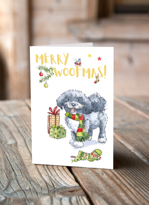 Havanese Fawn Grey Christmas Card